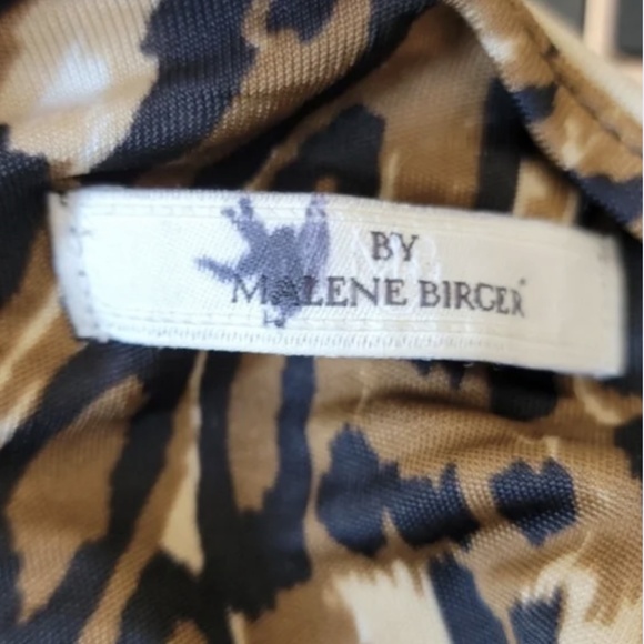 By Malene Birger Copenhagen Leopard V-Neck Empire Waist Silk Jersey Dress XS - Picture 5 of 5